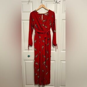 Miami Red Floral Long Sleeve Jumper